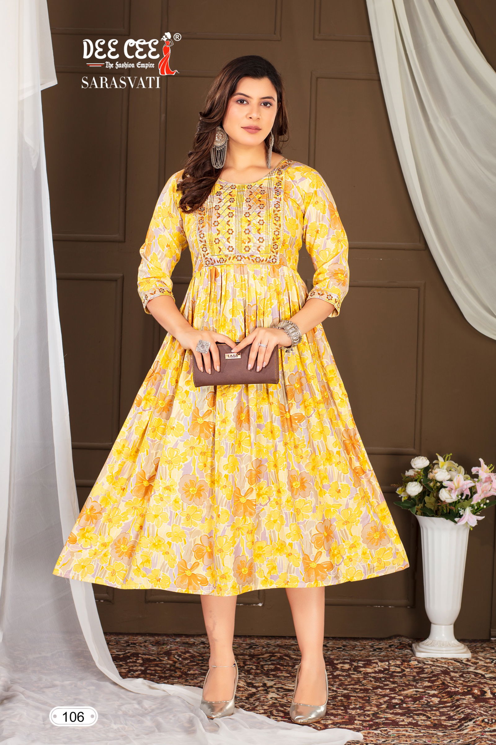 Saraswati By Deecee Modal Printed Embroidery Kurtis Wholesale Price In Surat